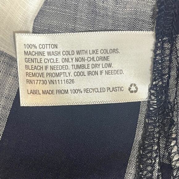 Isabel Maternity Short Cuff Sleeve Button V Neck Blue Plaid Med - Picture 6 of 6